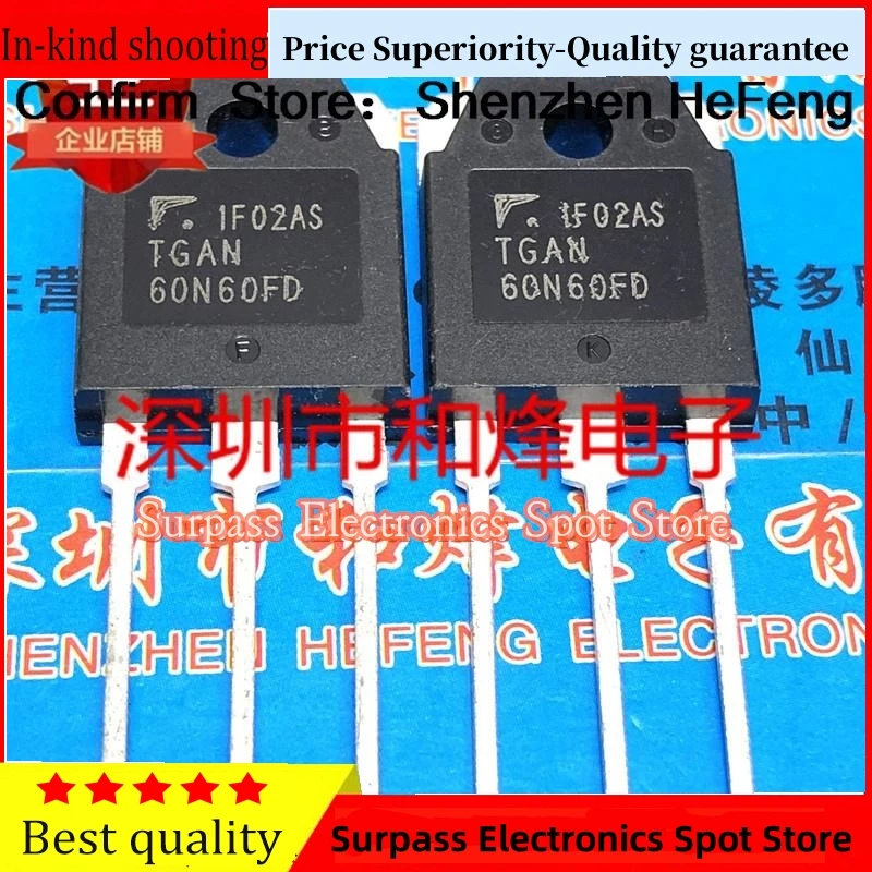 5PCS-10PCS TGAN60N60FD  TO-3P 600V 60A     Best Quality Guarantee  Quick Delivery Fast Shipping