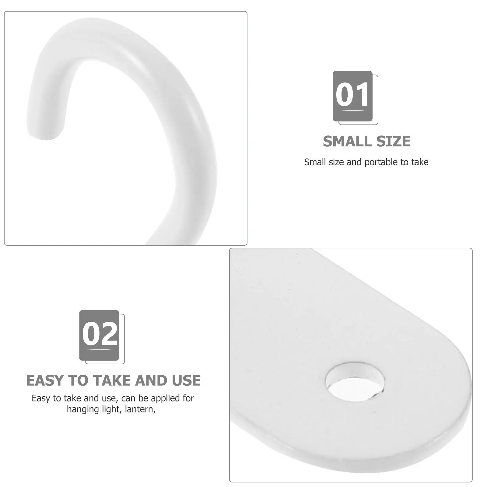 2Sets Strong Load Bearing Ceiling Hooks for Hanging Planters Lanterns Decorations Concrete Walls Plant Hook Hanging