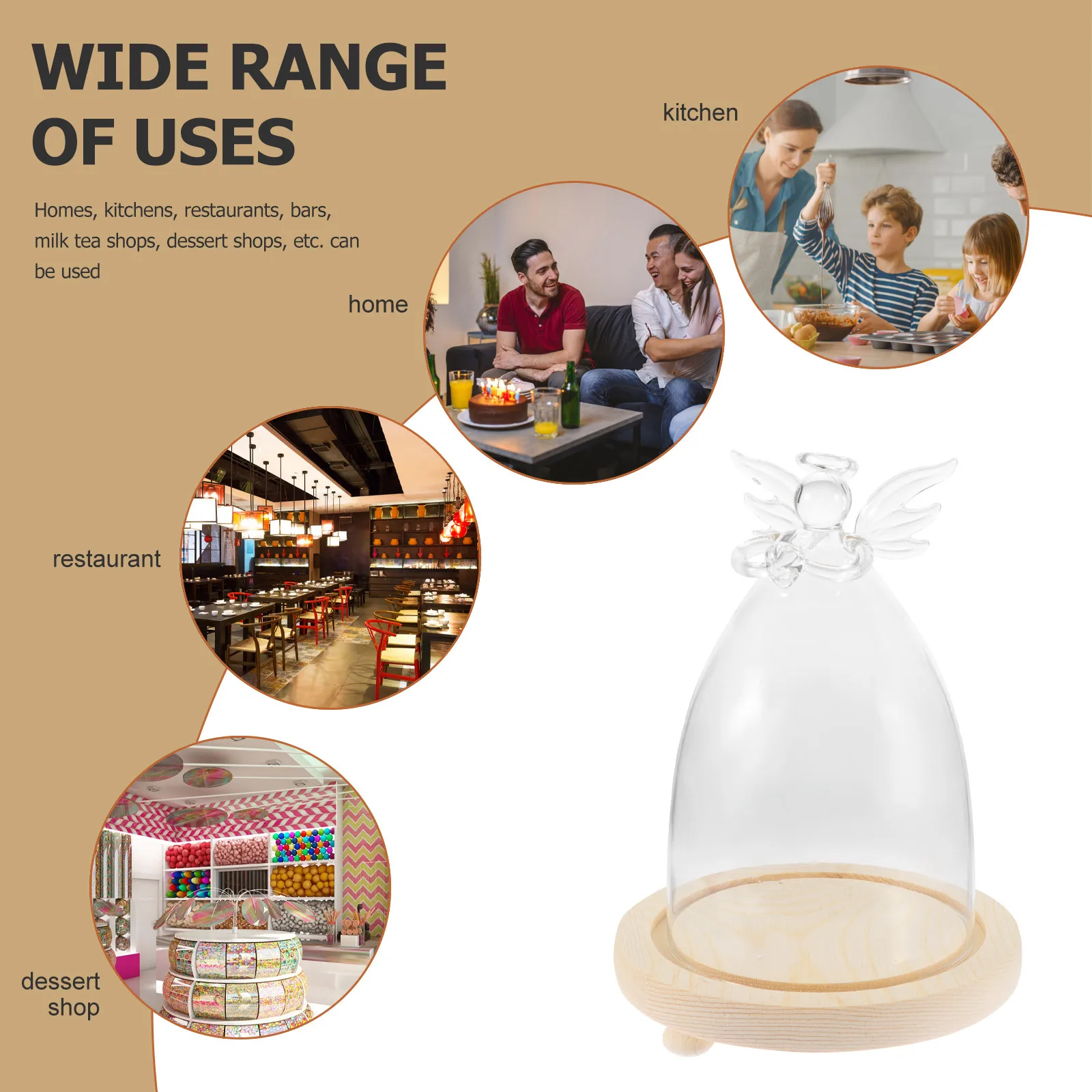 

Glass Display Dome Clear Glass Bell Jar For Eternal Flower Arrangement Home Wedding Decoration Angel Cover