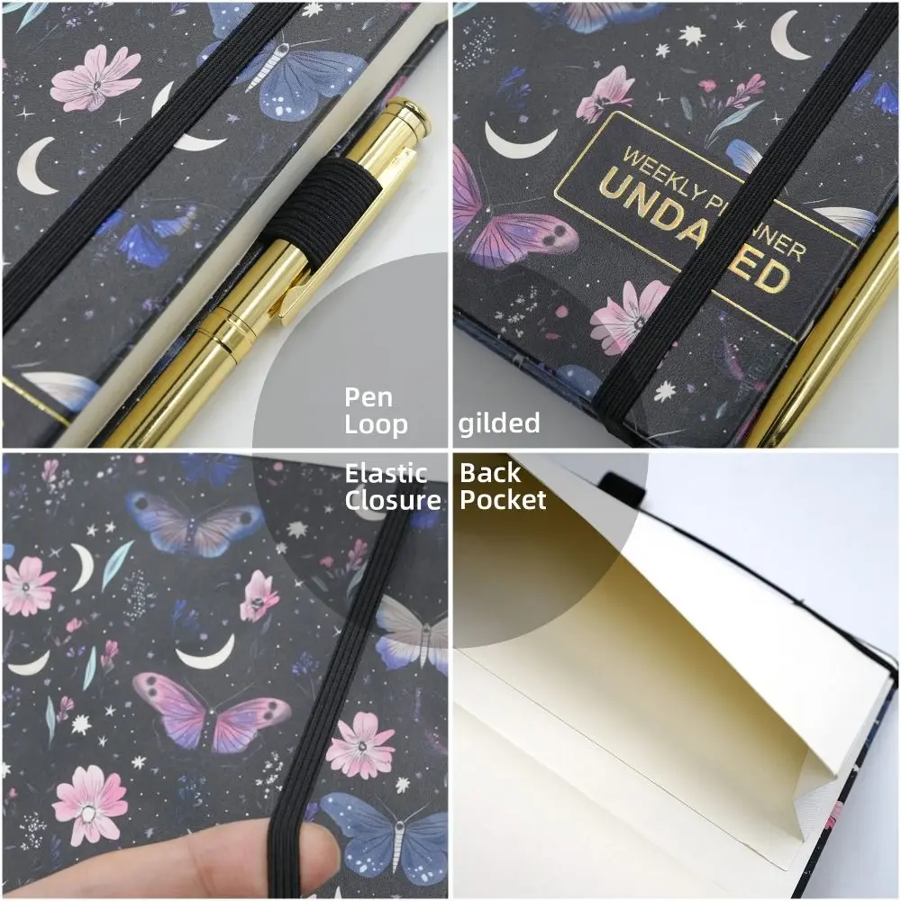 

Еженедельный планировщик формата А5, высококачественная бумага, компактный дизайн, недатированный, для академического планирования, гладкое письмо, элегантный внешний вид