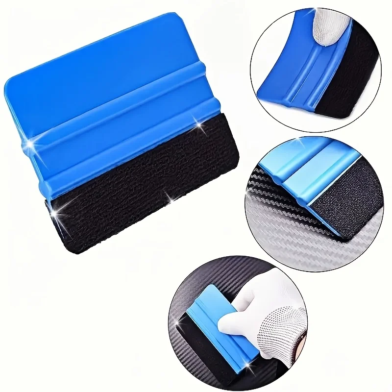 16PCS Car Vinyl Wrap Squeegee Covering Tool Resuable Felt Edge Scraper Car Styling Sticker Window Tint Decal Applicator