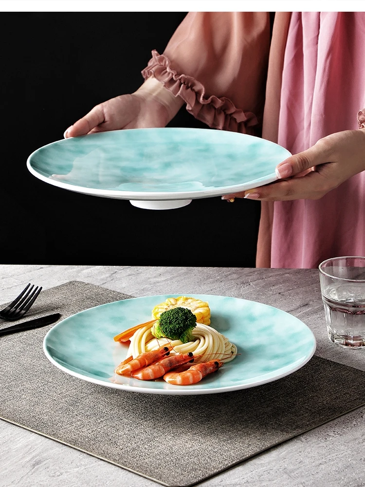 

Ceramic foot dessert hat restaurant household dish commercial tableware