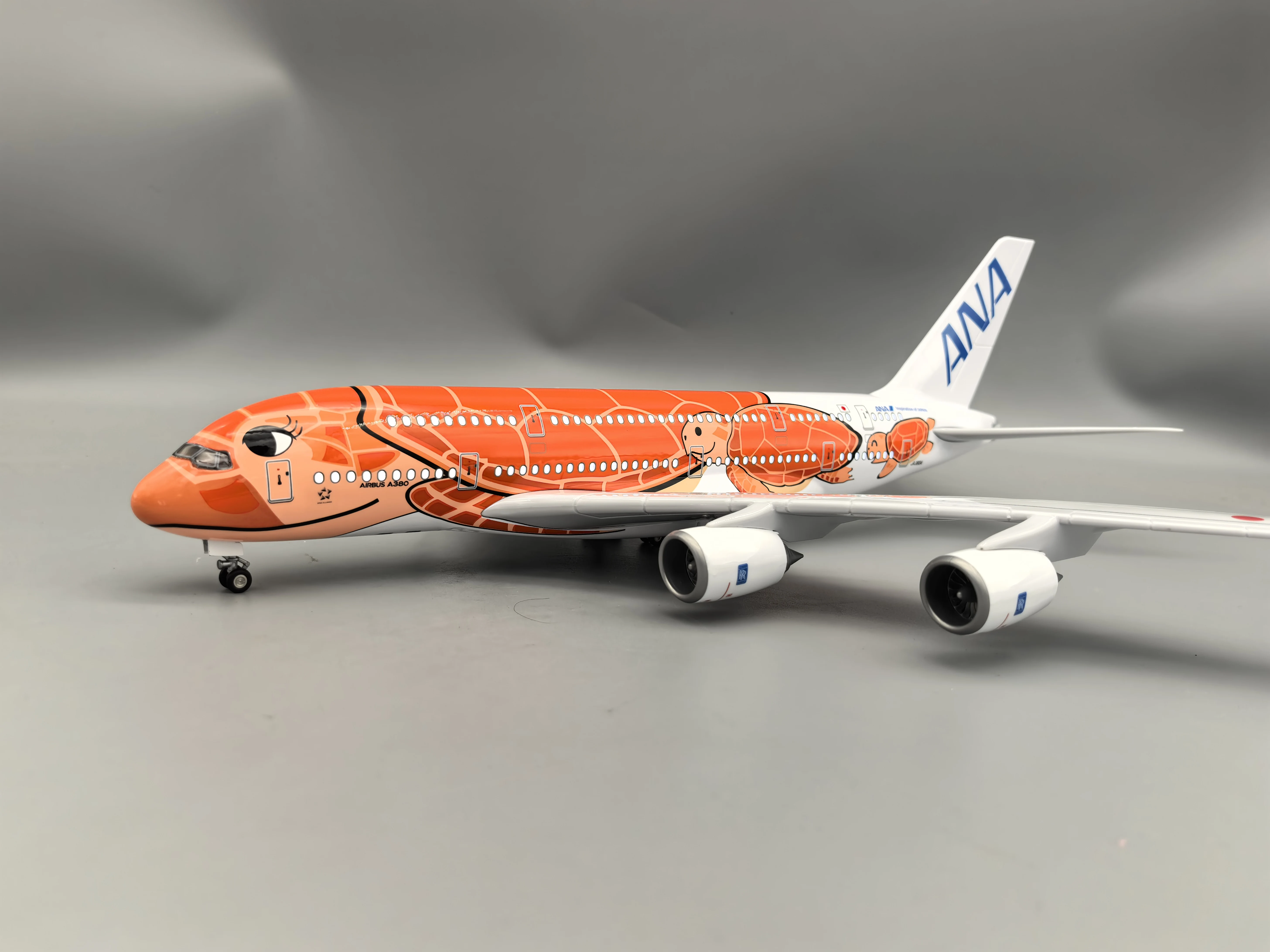 1/160 Airbus A380 Resin Model Airplane Orange Gift