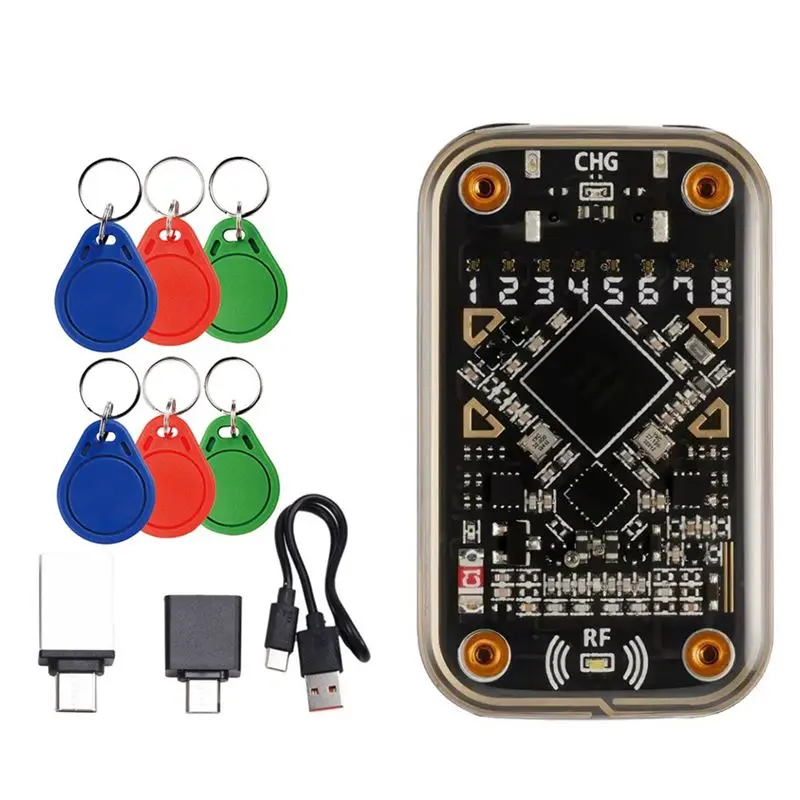 -[A51I Digital]Chameleon Ultra RFID Smart Chip Reader +6XCUID Keychain Contactless Smart Card Emulator 125Khz 13.56Mhz Badge Dec