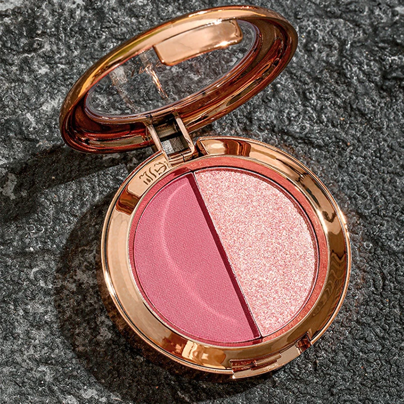 Two color eye shadow palette - waterproof and sweat proof, energetic glitter sequins, amazing eye makeup appearance