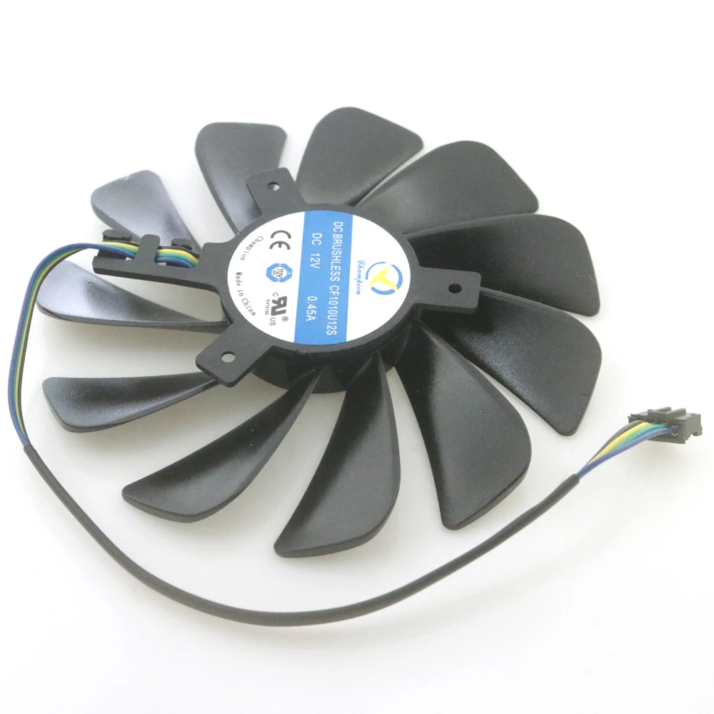 CF1010U12S 12V 0.45A 95mm 4Wire 4Pin VGA Fan For ASROCK Radeon RX5500 XT 8GB Challenger IT Challenger Graphics Card Cooling Fan