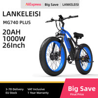 LANKELEISI MG740 PLUS Adult E-Bicycle 1000W 48V20AH City Ebicycle 26 inch Wide Tire Non Foldable LCD Instrument Electric Bicycle