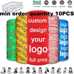 Custom Tube Mask Seamless Bandana Cycling Neck Gaiter Moto Half Mask Sport Scarf Hiking Headband Biker Shemagh Printed Your LOGO