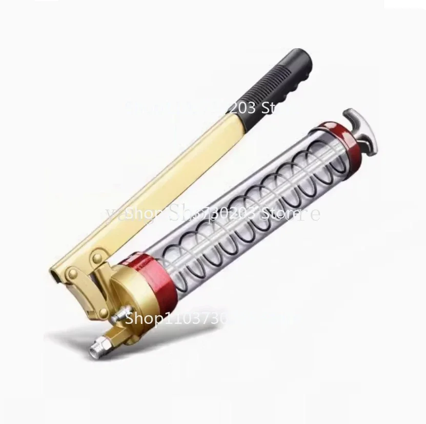 High pressure transparent heavy duty 14000PSI grease gun pistol grip 600cc lubrication with metal extension