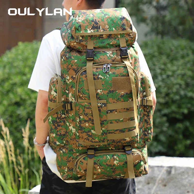 

80L Men Women Outdoor Tactical Backpack Trekking Sport Travel Rucksacks Camping Hiking Fishing Bags