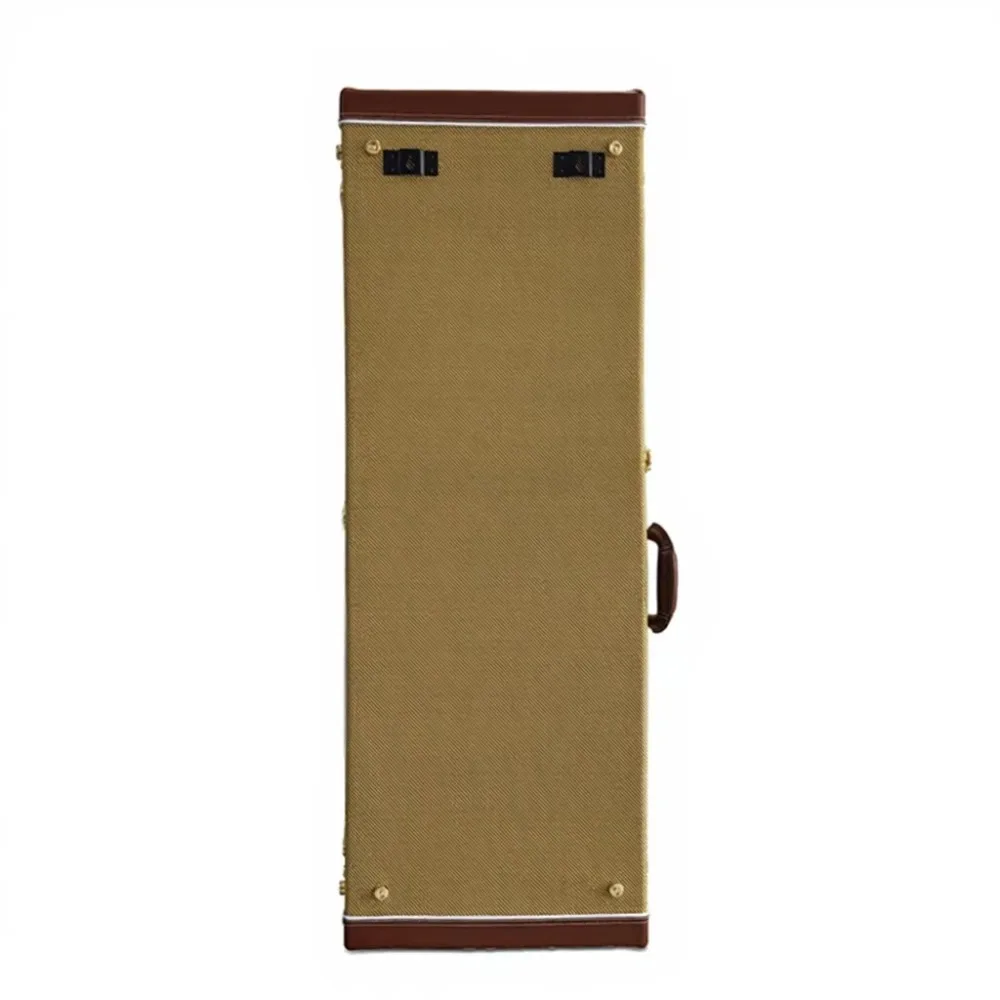 Vintage floral guitar display cabinet wall mounted guitar box with transparent glass window and red velvet lining