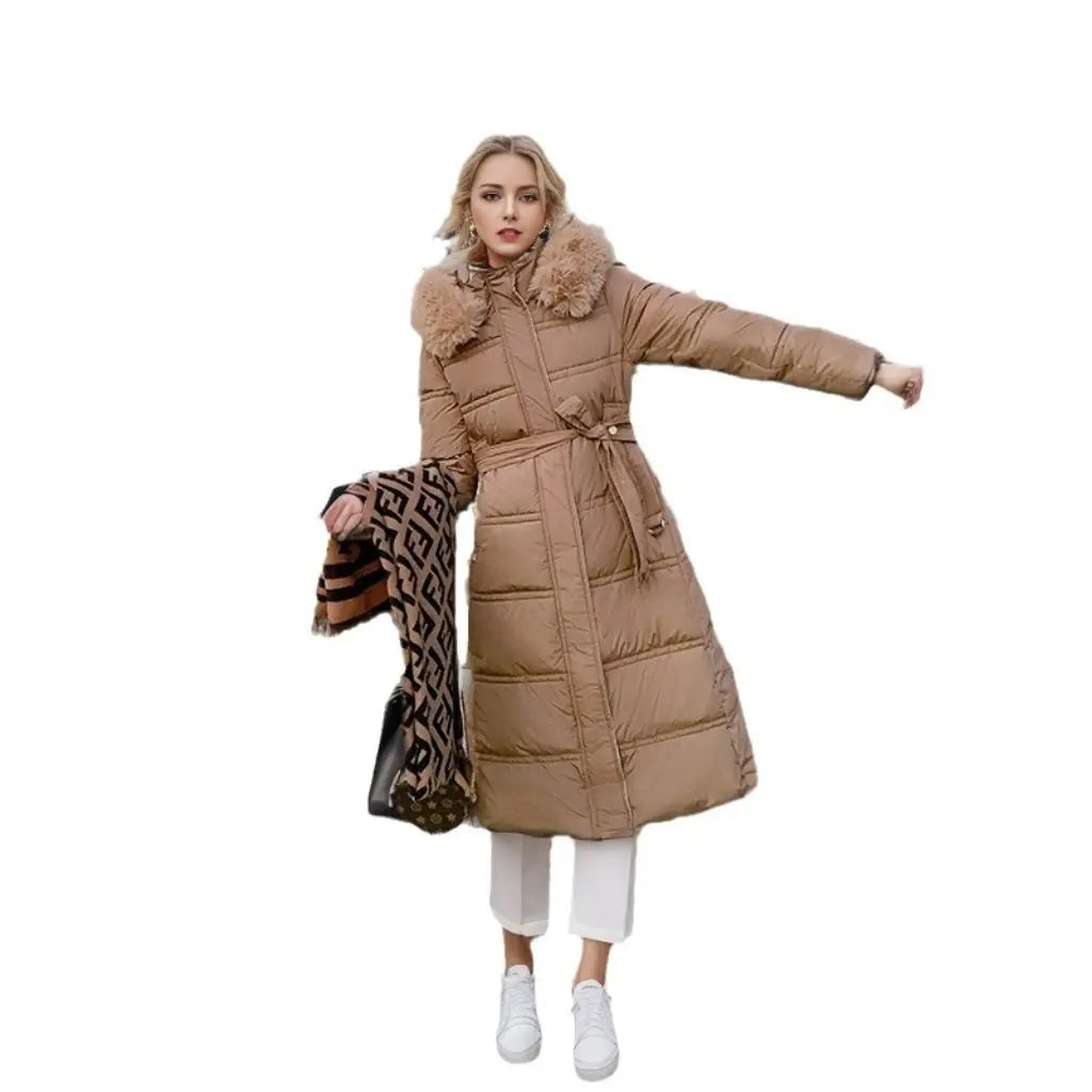 

Women's down Cotton-Padded Jacket Winter Mid-Length Over-the-Knee Korean Style Relaxed-Fit Padded Coat Trendy Fashion