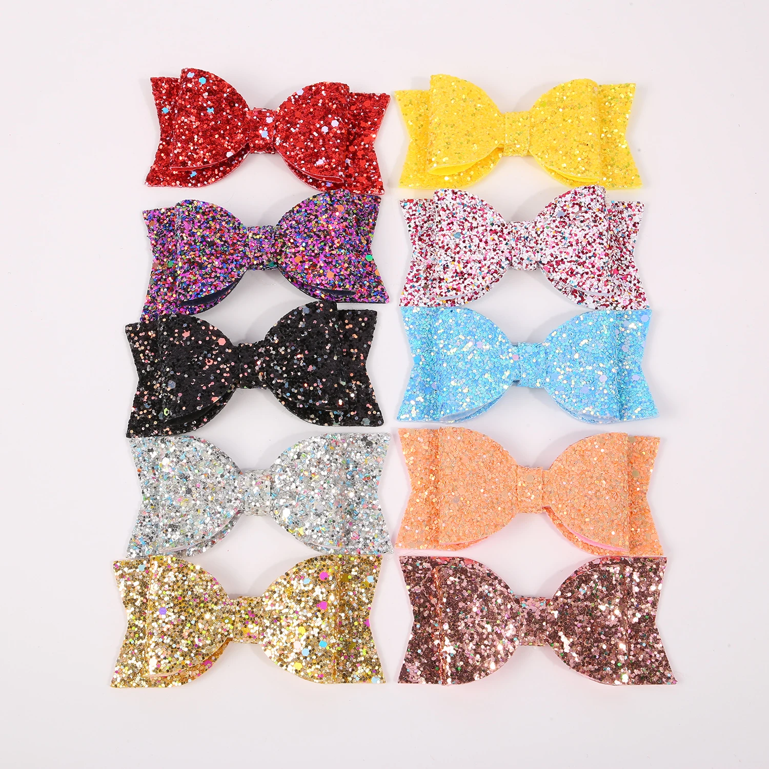 

5 шт. 3,5 дюйма 9 см блестящий галстук с блестками двойной бант «ласточкин хвост» для ручной работы DIY одежда шляпа брошь подарочная сумка Декор аксессуары