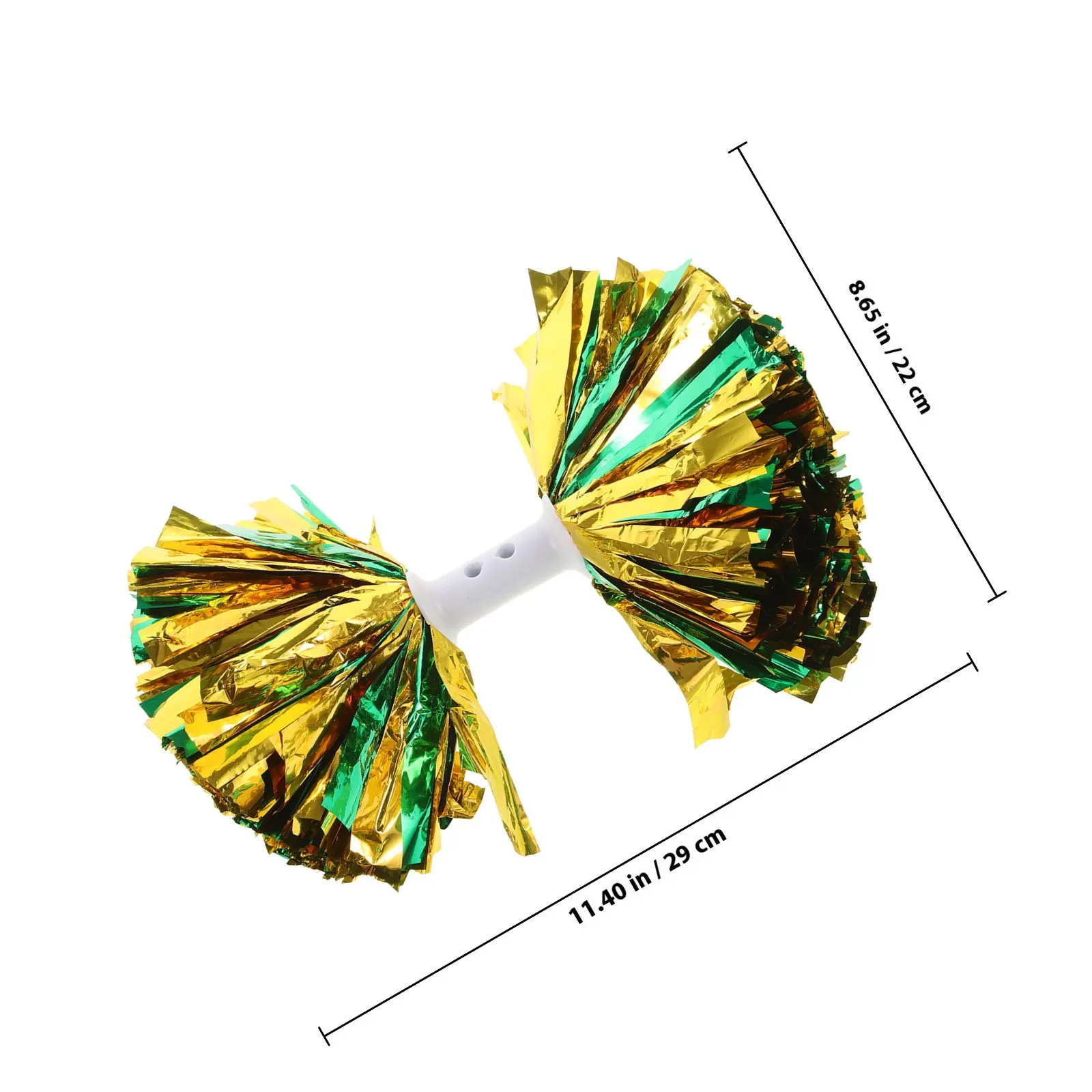2Pcs Cheering Pompom Cheerleader Pom Poms Compact Pom Poms for Cheer Costume Accessory Dance Outfit Sports Supplies Cheerleading