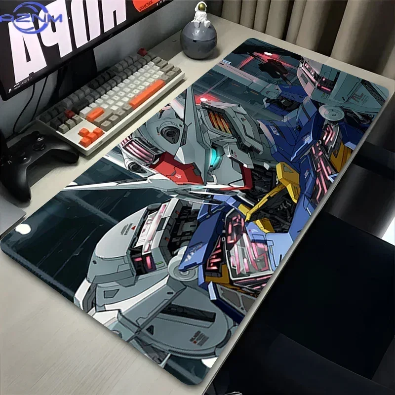 Hi‑ν Gundam Space Combat Anime Mousepad, Rubber Non‑Slip Large Desk Mat, Cool Mecha Gaming Mouse Pad for Keyboard Laptop Home Of