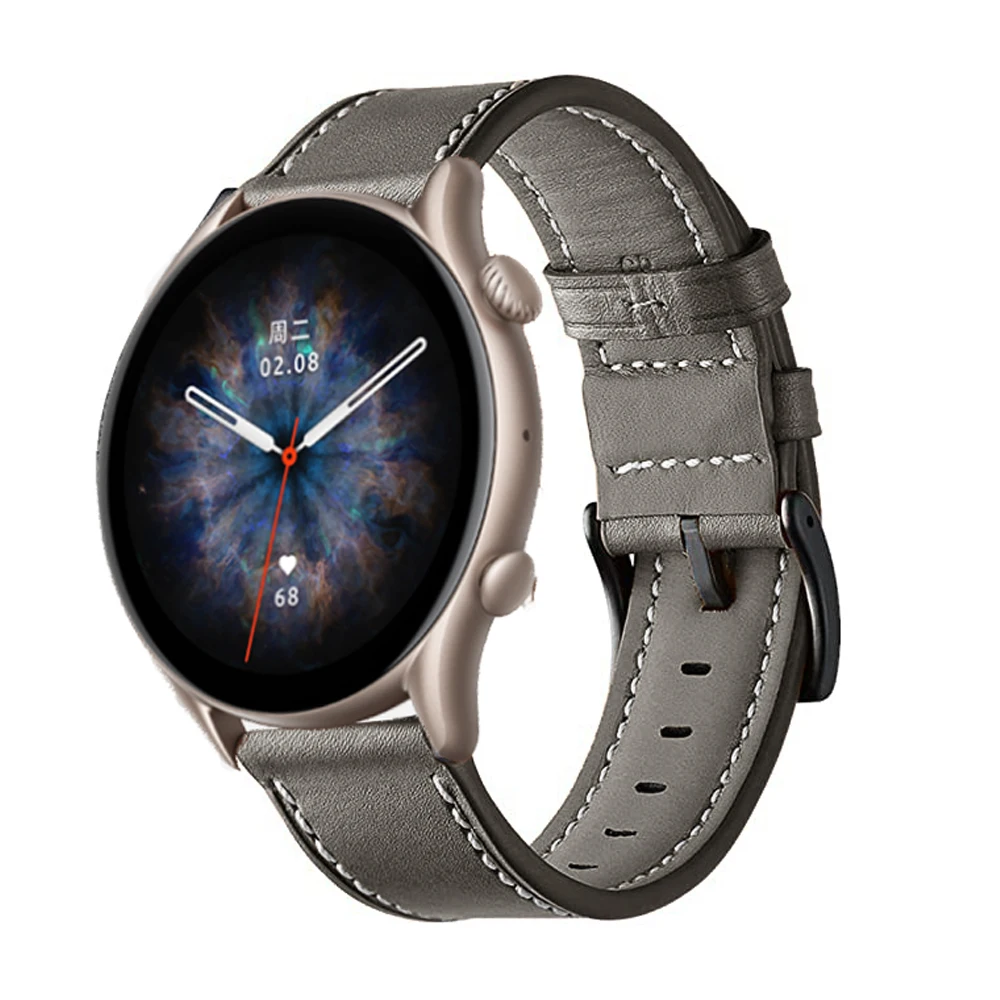 Leather Strap for Amazfit GTR 4 Smartwatch