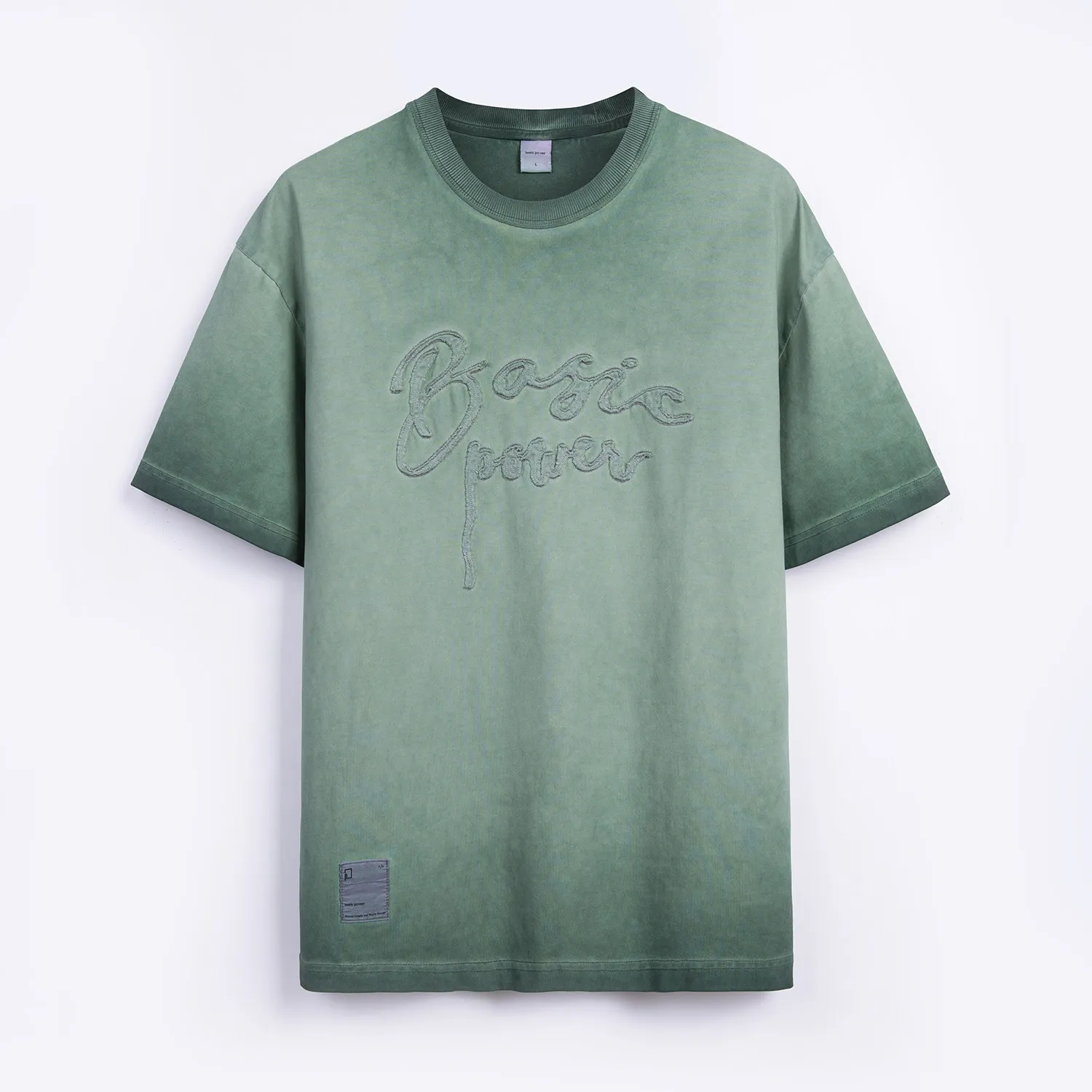 American retro 300g heavy-duty pure cotton gradient short sleeved T-shirt for men's summer base