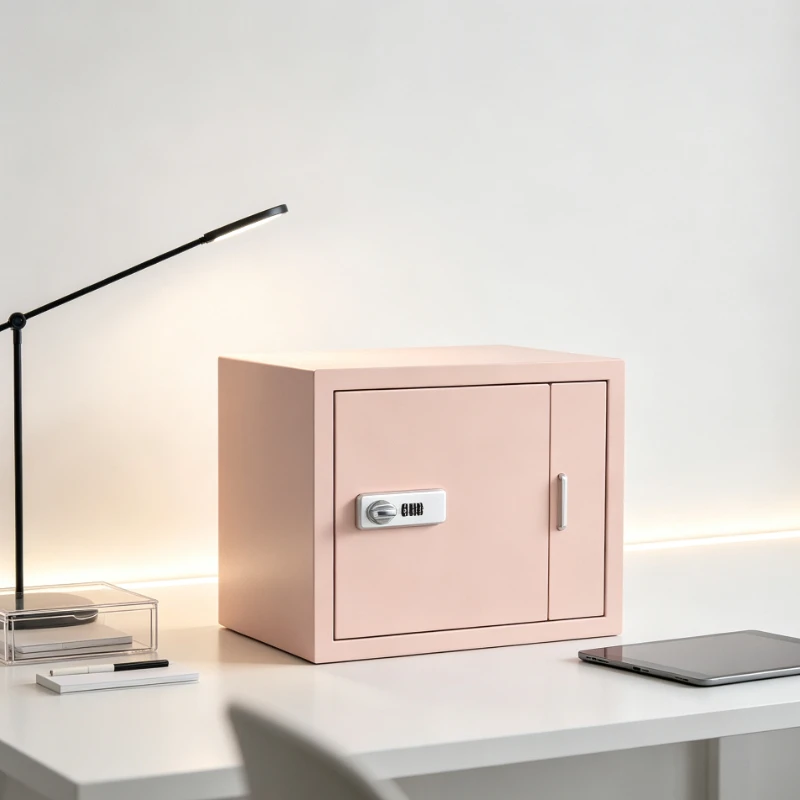 Password Lock Storage Cabinet, Modern Minimalist Security Box for Office & Home, Private Document & Valuables Organizer