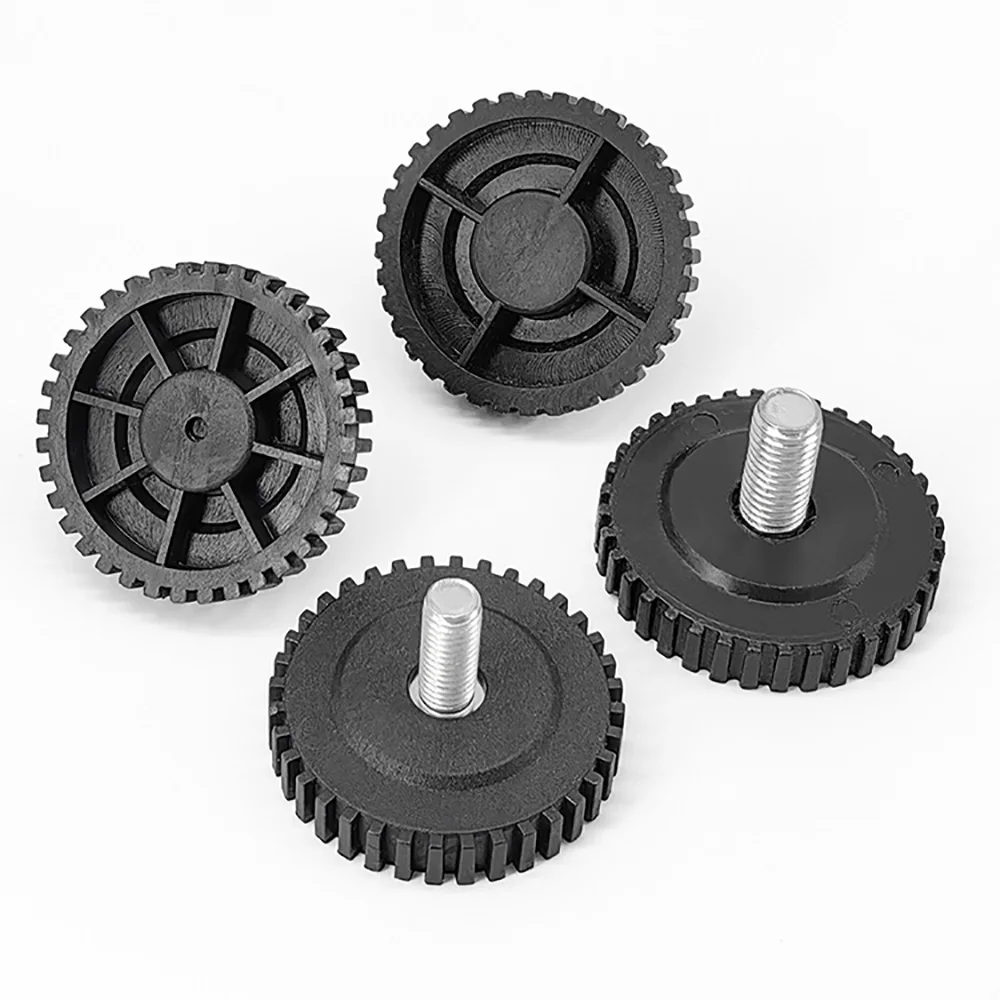 4/5pc Black Plastic Screw In Furniture Leg Anti-Slip Base Table Chair Sofa Cabinet Adjustable Leg Feet Glide Slide Leveler M8M10