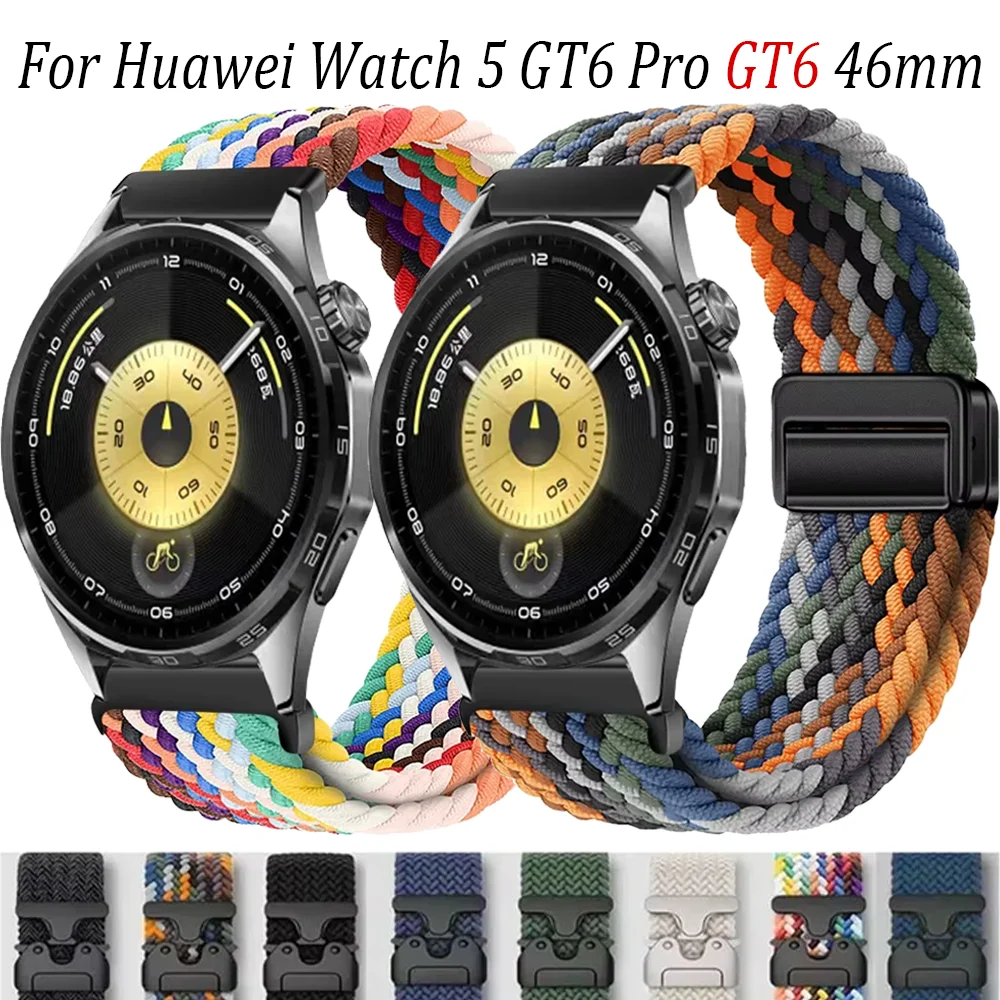 

20mm 22mm Magnetic Nylon Strap For Huawei Watch 5 GT6 Pro GT6 46mm Sports Bracelet Wristband Huawei Watch 4 3 Pro GT5 GT4-3 46mm