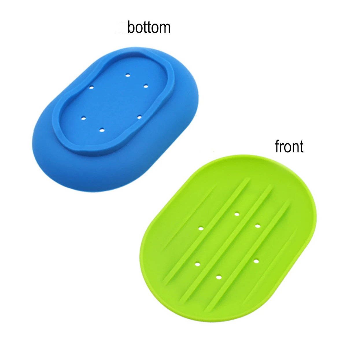 

3 Pcs Silicone Soap Holder Soft Self Draining Holes Extend Soap Life Bathroom Kitchen Round Shower No Punching
