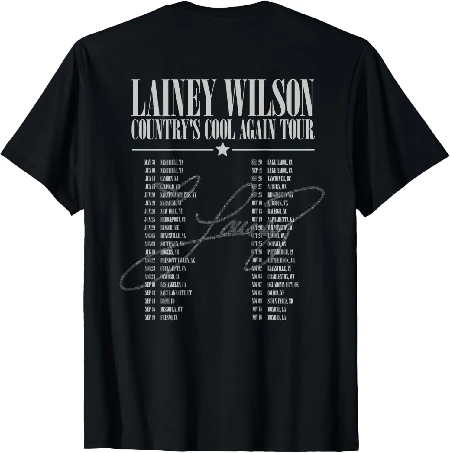 Lainey Wilson - Country's Cool Again Tour T-Shirt