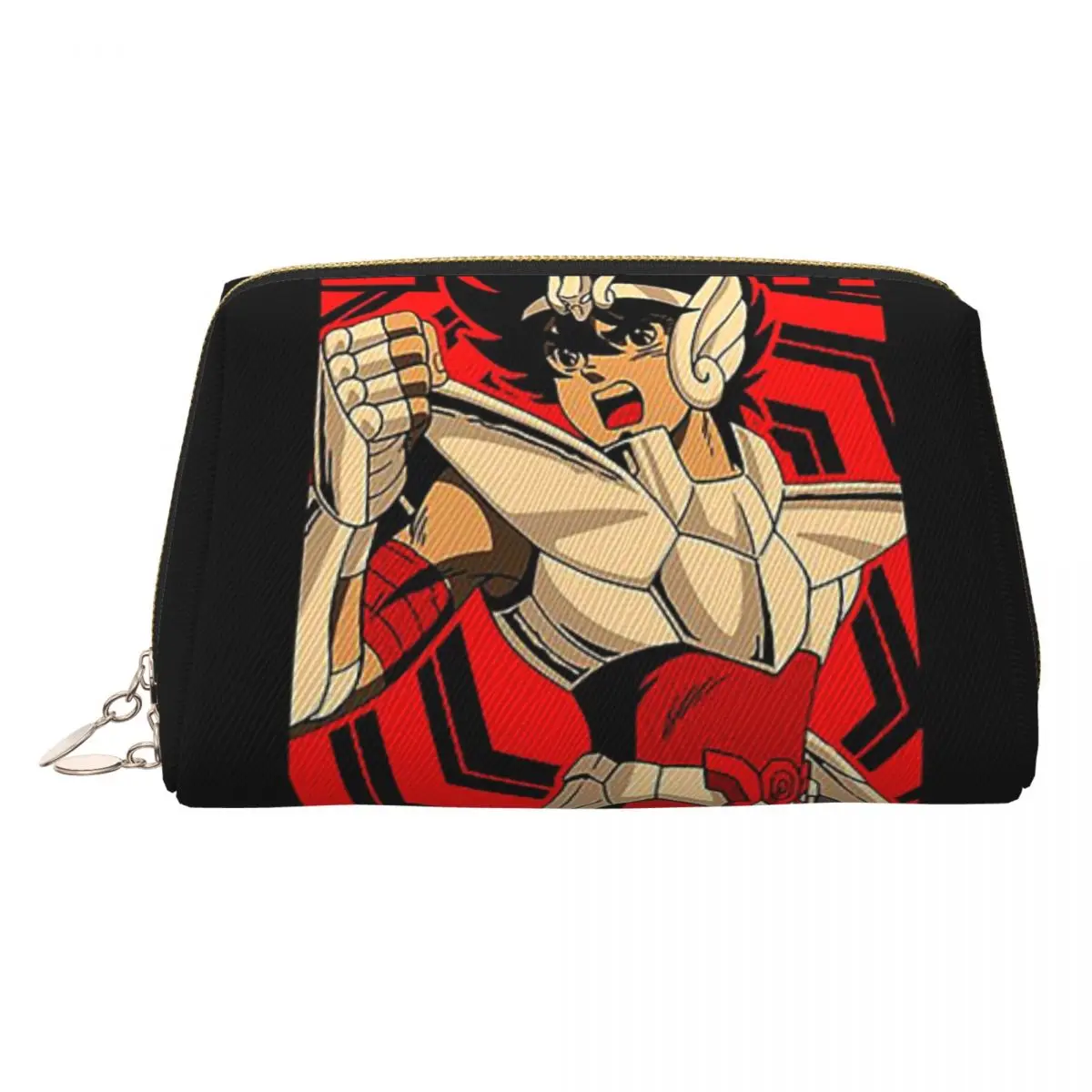 Knights Of The Zodiac Pegasus Seiya Saint Anime Women Cosmetic Bags Travel Makeup Organizer Pouch Toiletry Storage Dopp Kit Box