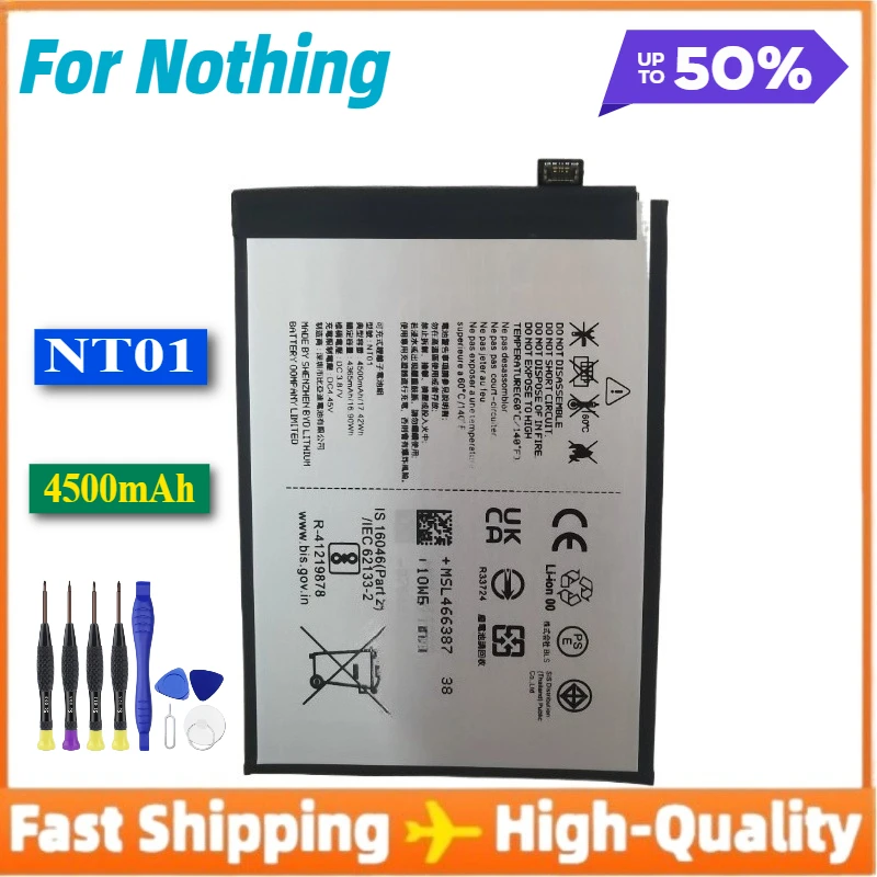 

New Battery NT01 4500mAh for Nothing Phone 1 One Batteries