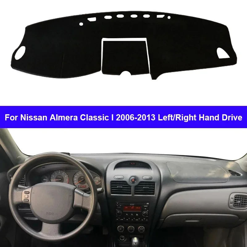 For Nissan Almera Classic I 2006-2010 2011 2012 2013 Car Protective Pad Dashboard Cover Silicone Non-Slip Mat Auto Sunshade