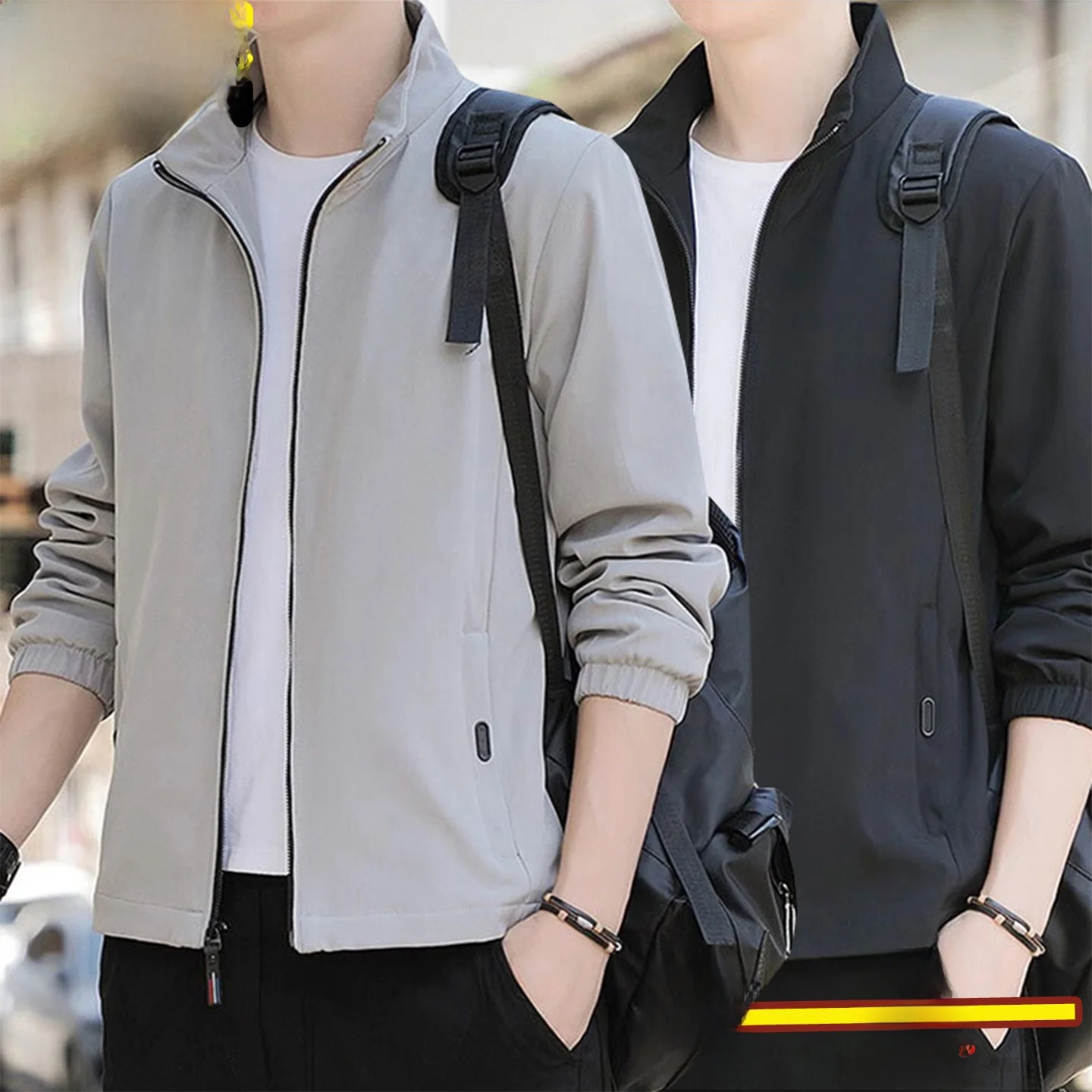 

Весенне-осеннее мужское повседневное тонкое джинто Spor, свободное модное корейское пальто из полиэстера, длинное пальто на молнии све