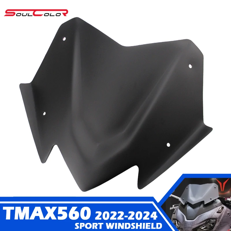 

Fit For T-MAX 560 TECH MAX 2022 2023 2024 TMAX560 TECH MAX 22 23 24 Motorcycle Matt Black Windshield Windscreen Visor