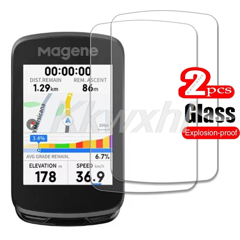 2PCS FOR Magene C606 V2 Tempered Glass ON MageneC606V2 C606V2 GPS Bike Computer Touchscreen  9H HD Screen Protector Film Cover