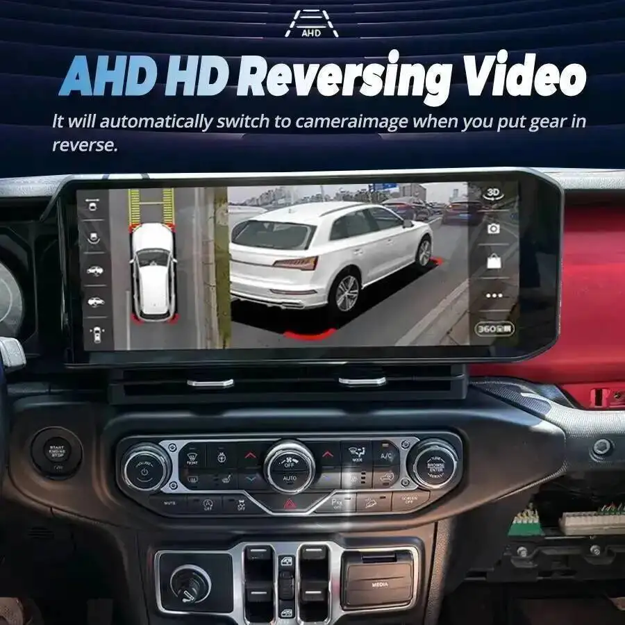 15inch Screen For Jeep Wrangler 2018-2022 Android 13 Car Autoradio CarPlay Multimedia Video Player Car GPS Navigation Stereo DSP