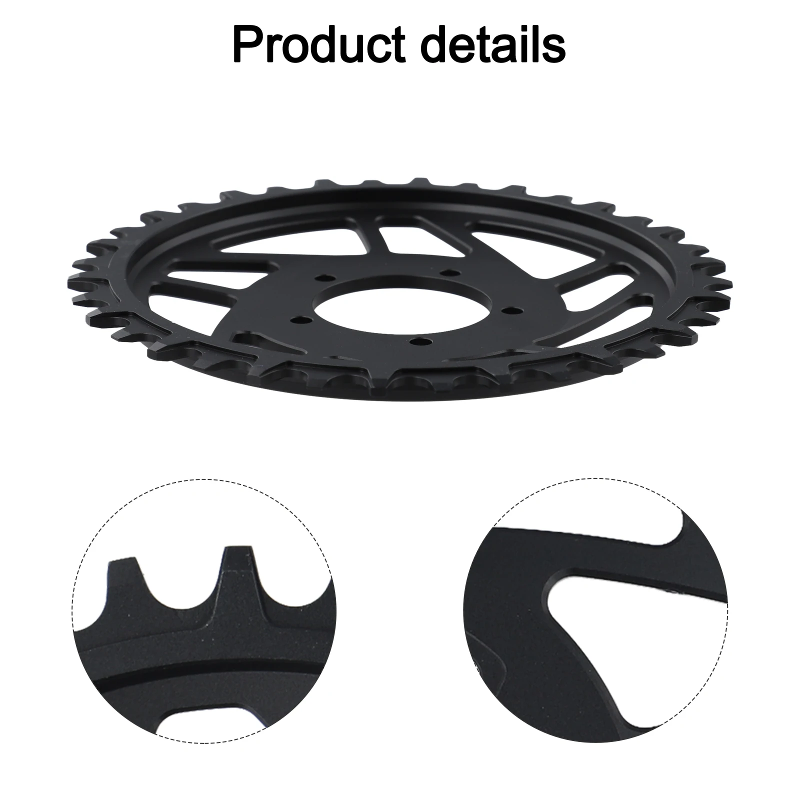 

Aluminum Alloy 6061 36T Chainring Wheel for Ebike Motor 48V 52V 1000WHD 160mm Diameter with 13mm Offset Design