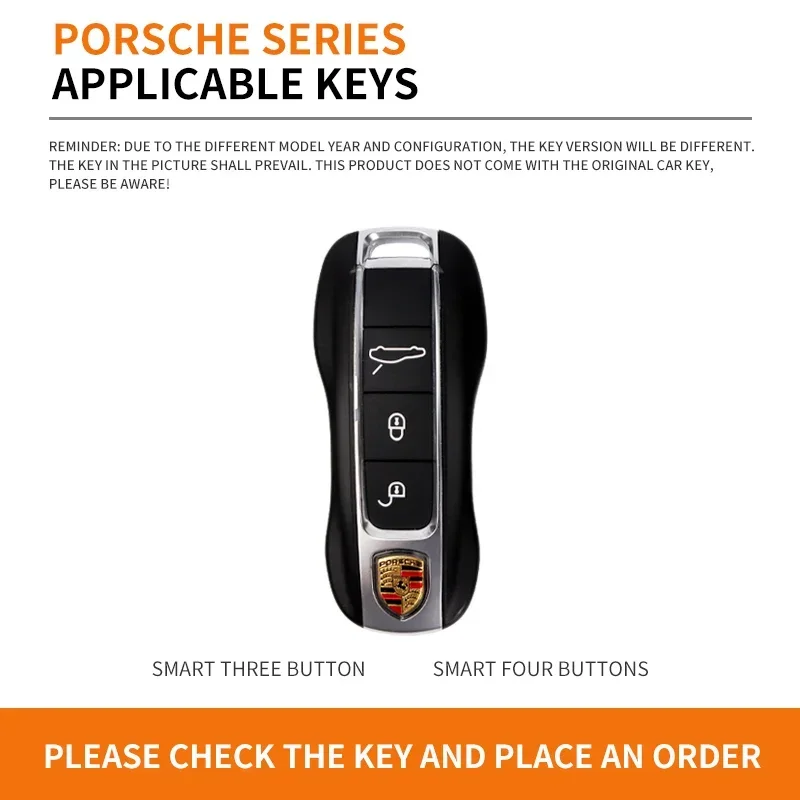 Zinc Alloy Car Key Case Cover Remote Shell For Porsche 958 Macan 911 Panamera 996 991 Boxster 987 997 2019 2020 Auto Accessories