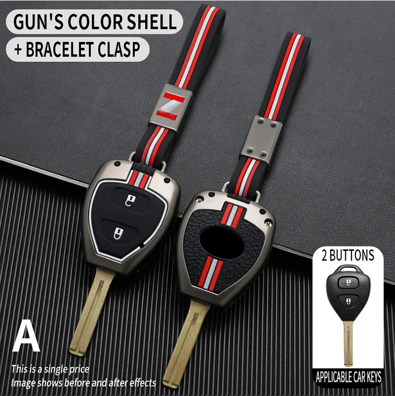 2 3 4 butelki Metalowa obudowa kluczyka samochodowego ze stopu cynku do Toyota Corolla Camry Reiz RAV4 Crown Yaris Avalon Venza Matrix Blank — zdjęcie 6