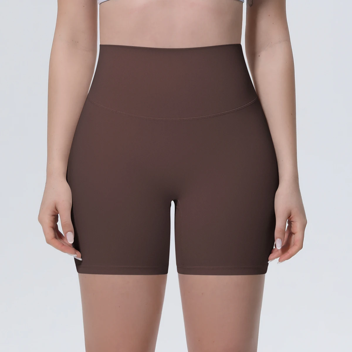 1PC Women Sports Short Yoga Legging Shorts Solid Color High Waist Fitness Shorts Quick Drying Cycling Workout Seamless Shorts