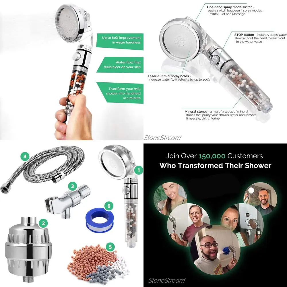 

Высококачественная ручная душевая лейка с фильтром и комплектом для настенного крепления