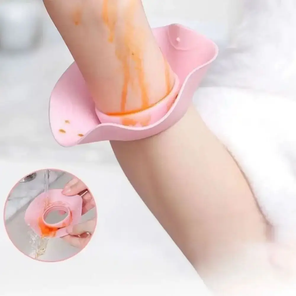 Spilling Down Your Arms Face Wash Wristbands Silicone Wet Sleeves for Washing Wrist Strap Washable Keep Clean Dry While