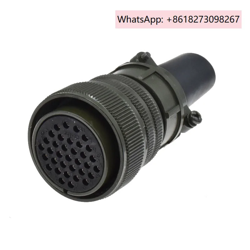 

MS3106A 28-15S aviation plug MS3102A 28-21P 37 core socket 25043 metal dust cover