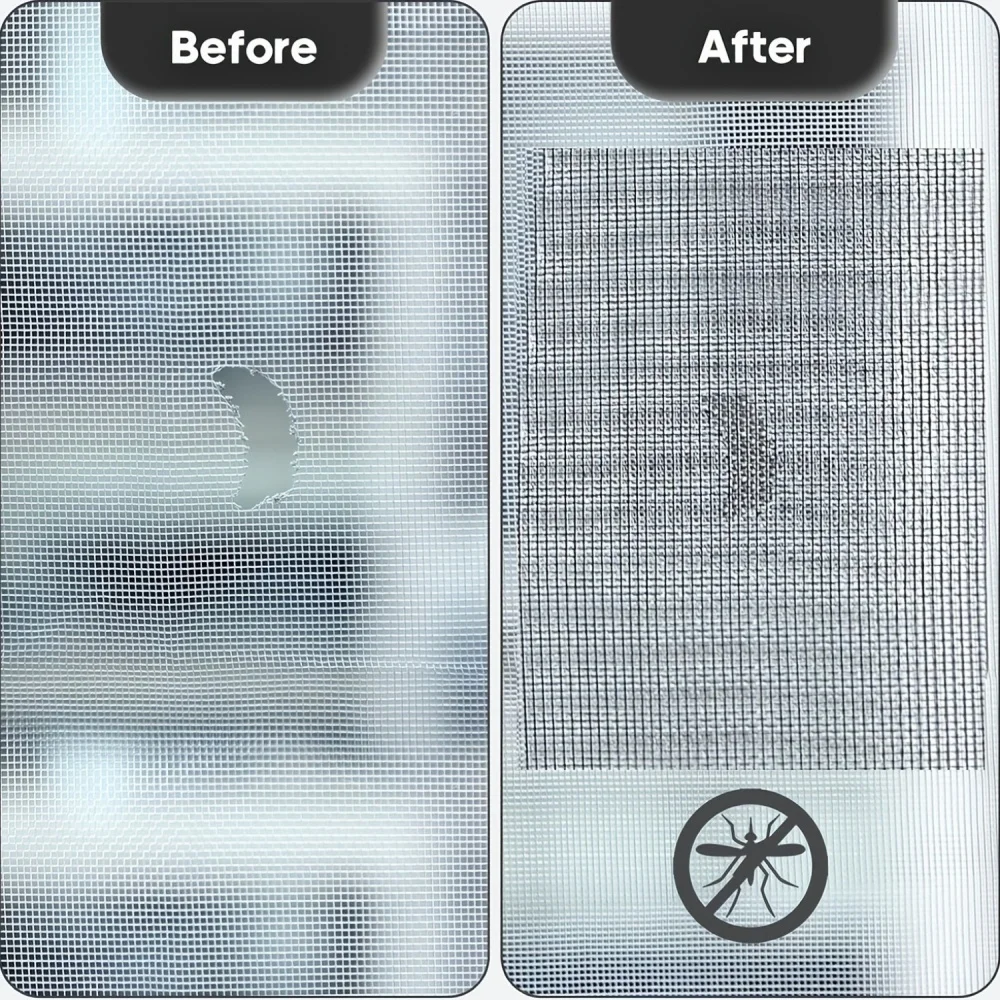 Self‑Adhesive Window Screen Repair Tape Fiberglass Mesh Screen Patch Waterproof Anti‑Mosquito Net Repair Sticker for Window Door