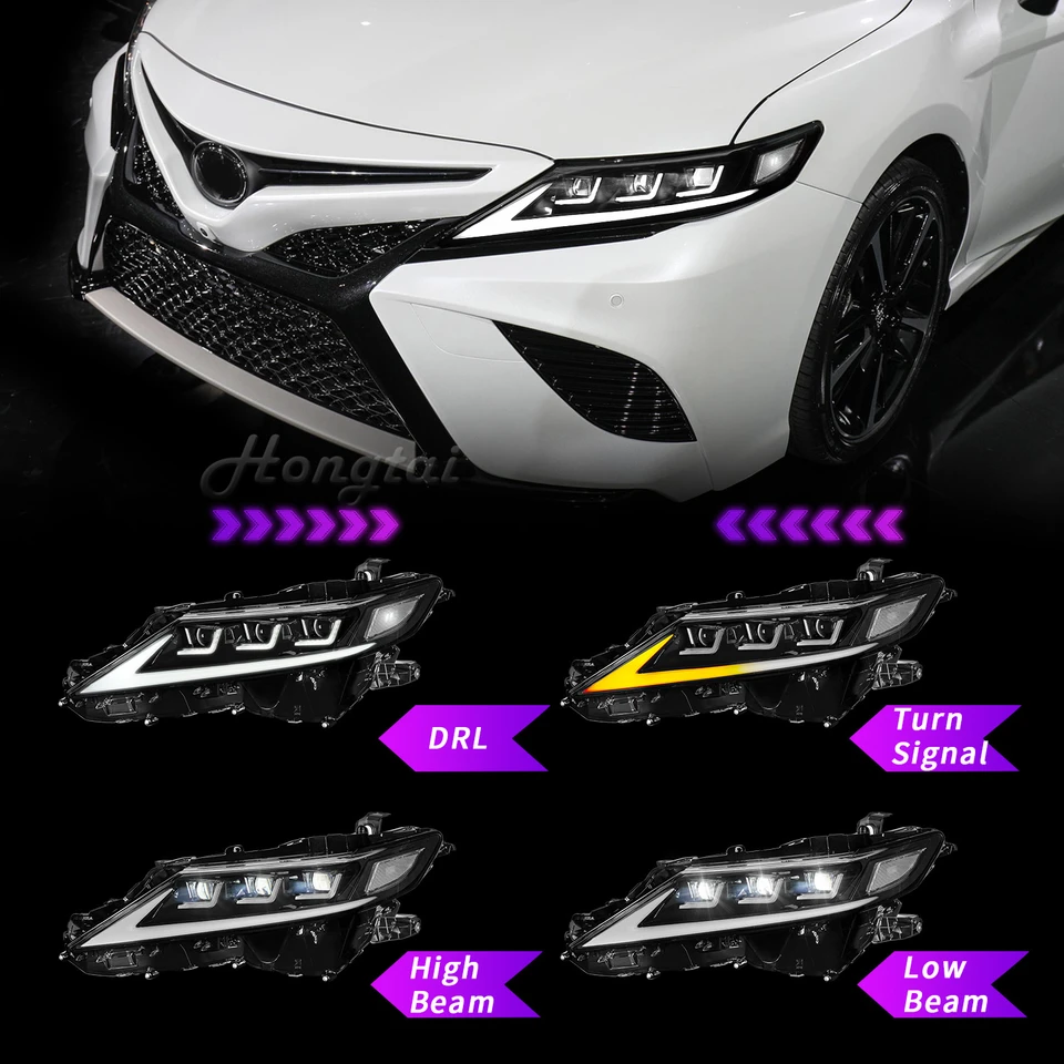LEDヘッドライトアセンブリ,カムリ2018 2019 2020 2021,トヨタ8世代