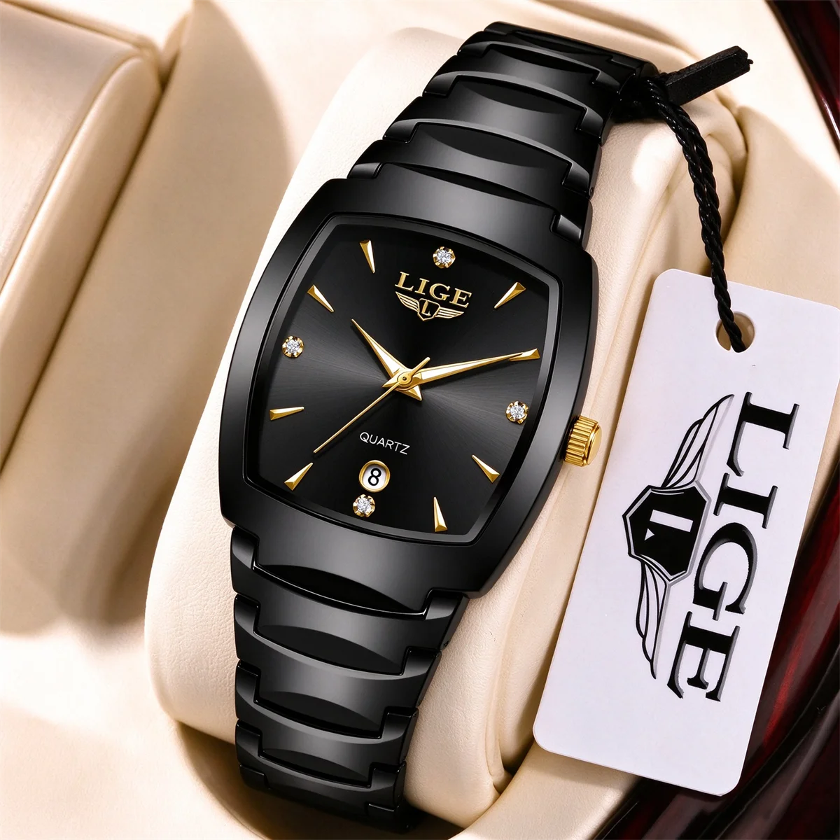 LIGE NEW Women Watches Business Luxury Ladies Fashion Quartz Watch Simple Stainless Steel Clock Watch for Women Relogio Feminino
