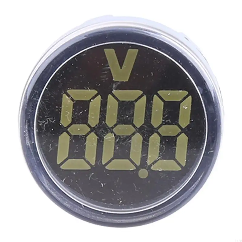 4XFD Round Digital LED Panel Mount AC 60~500V Voltmeter Single Display Gauge