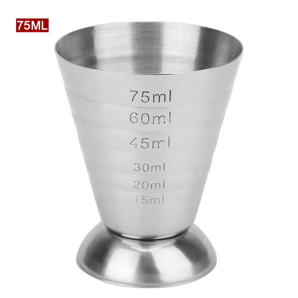 Akcesoria do mieszanki drinków ze stali nierdzewnej Kubek miarowy 75ML Gadżety Narzędzia koktajlowe Bar Shaker koktajlowy Jigger