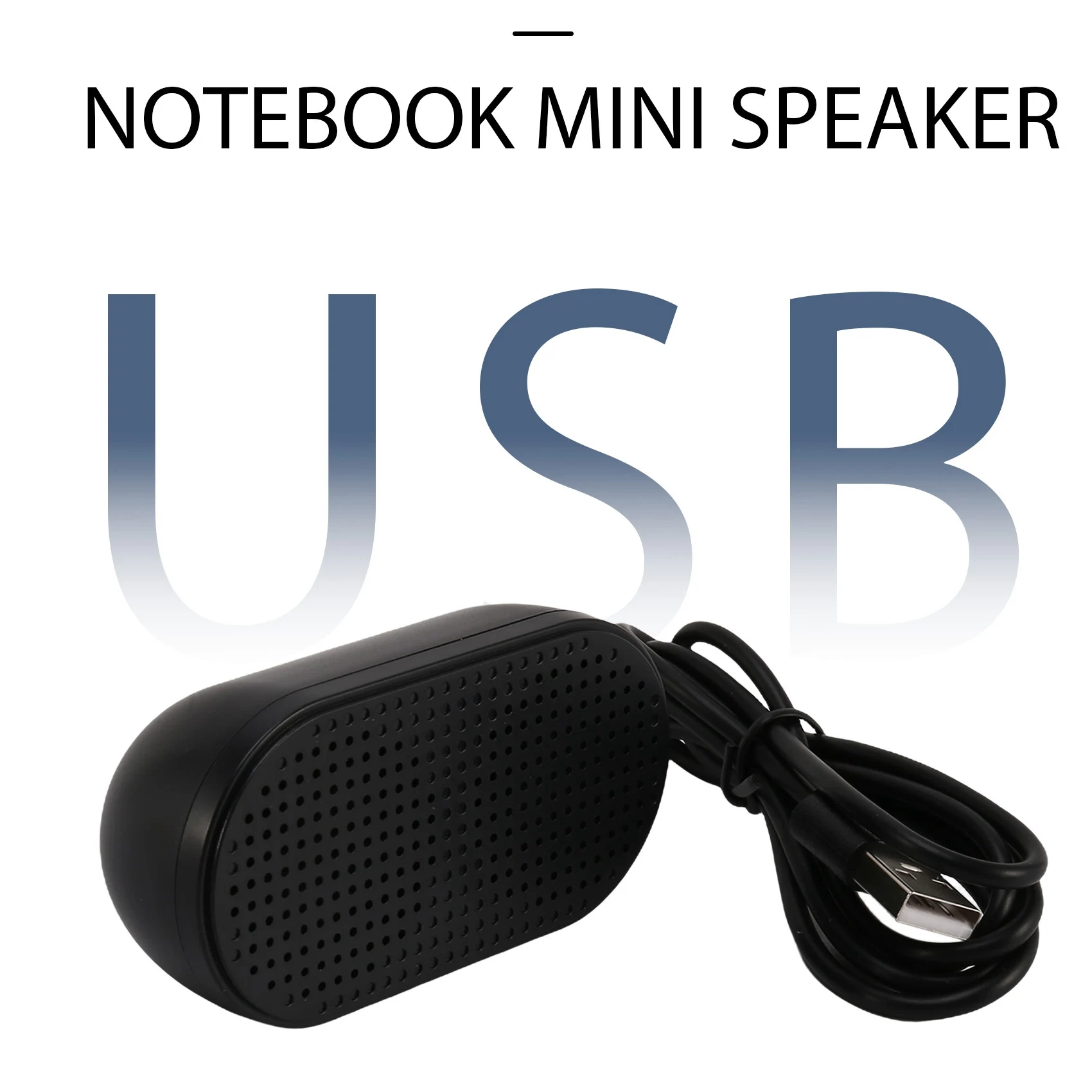 【Hoho】USB Speaker Portable Loudspeaker Powered Stereo Multimedia Speaker for Notebook Laptop PC(Black)