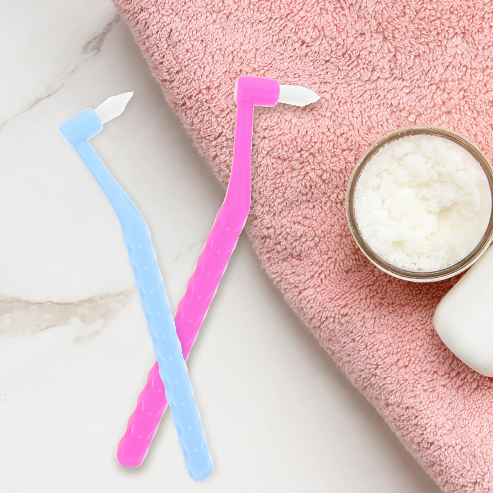 

4pcs Interdental Brushes Soft Plastic Toothbrush Small Toothpicks Dental Care Oral Hygiene Travel Practical Lightweight