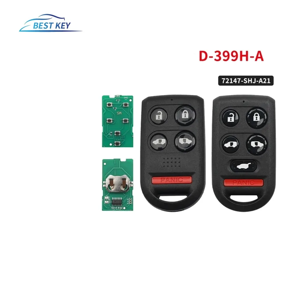 BEST KEY 313.8MHz 5/6 Buttons Remote Car Key OUCG8D-399H-A 72147-SHJ-A21 Fit Honda Odyssey 2005-2010