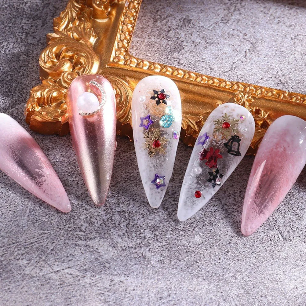 

Nail Decor Art Accessories 2 Boxes Beauty Manicure nament Christmas Prop Xmas DIY Sticker Nail Art Sticker decals for Natural