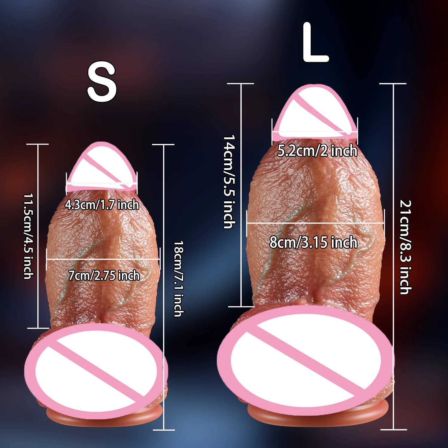 부드럽고 거대한 딜도, 피부 느낌의 사실적인 페니스, 여성용 자위기구, 남성용 항문 침투, 전립선 마사지, 큰 성기, 성인용 섹스 토이